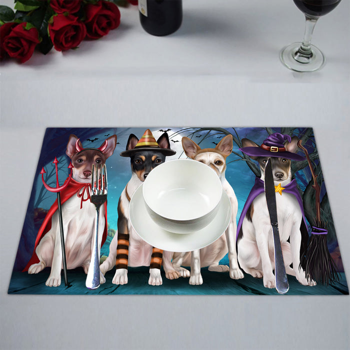 Halloween Trick or Teat Rat Terrier Dogs Placemat