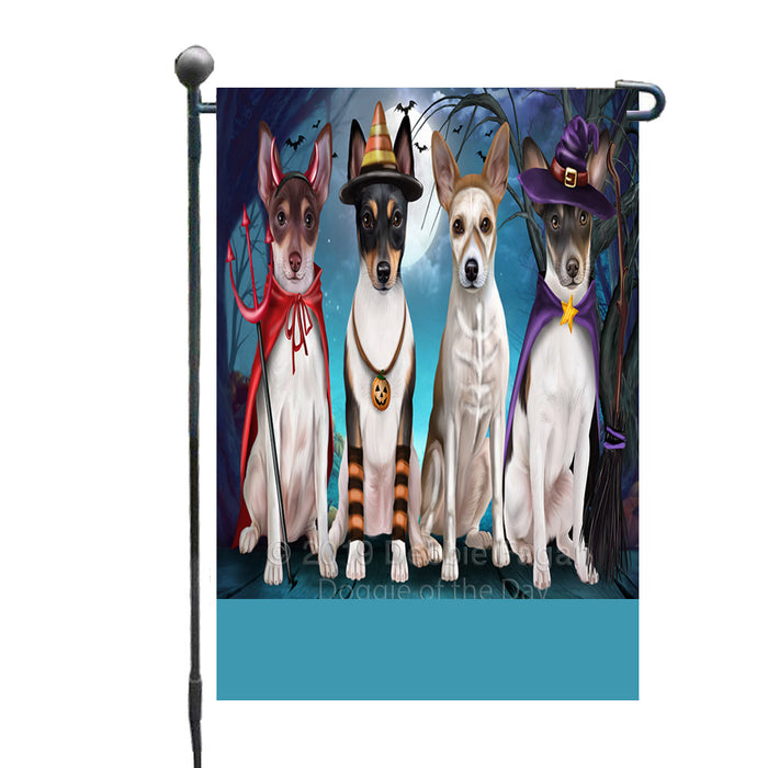 Personalized Happy Halloween Trick or Treat Rat Terrier Dogs Custom Garden Flag GFLG64371