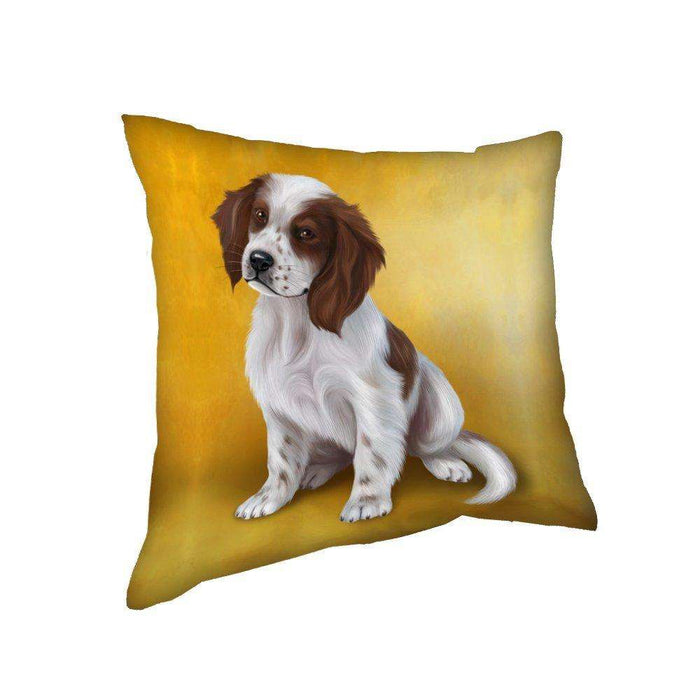 Red And White Irish Setter Puppy Dog Throw Pillow