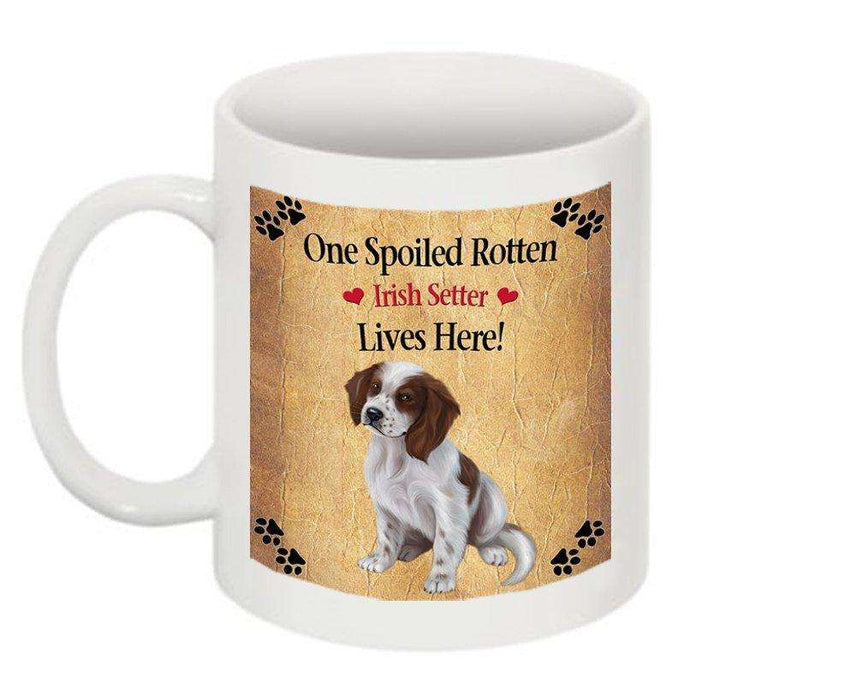 Red And White Irish Setter Puppy Spoiled Rotten Dog Mug
