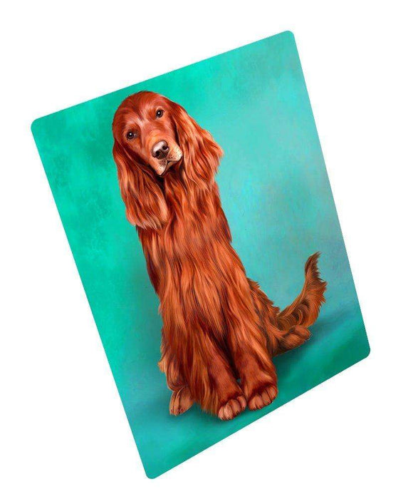 Red Irish Setter Dog Art Portrait Print Woven Throw Sherpa Plush Fleece Blanket