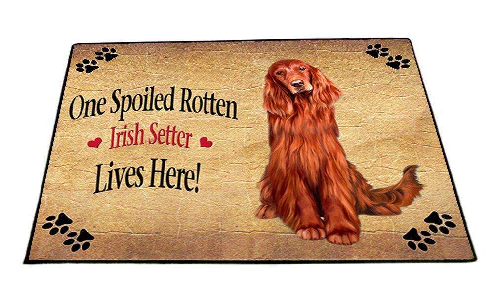 Red Irish Setter Spoiled Rotten Dog Indoor/Outdoor Floormat