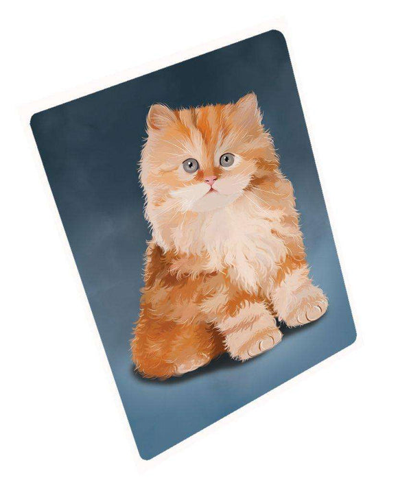 Red Persian Kitten Cat Art Portrait Print Woven Throw Sherpa Plush Fleece Blanket