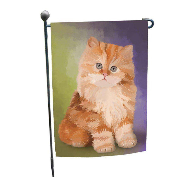 Red Persian Kitten Cat Garden Flag