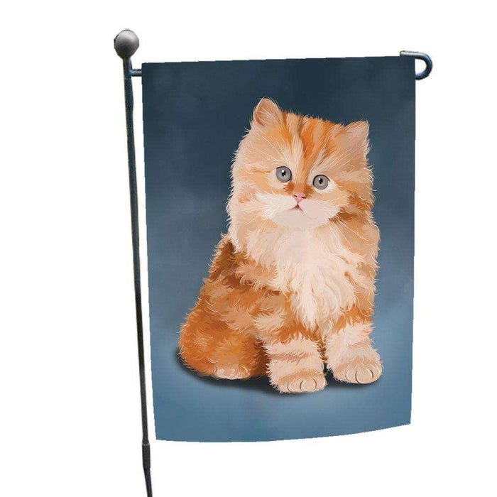 Red Persian Kitten Cat Garden Flag