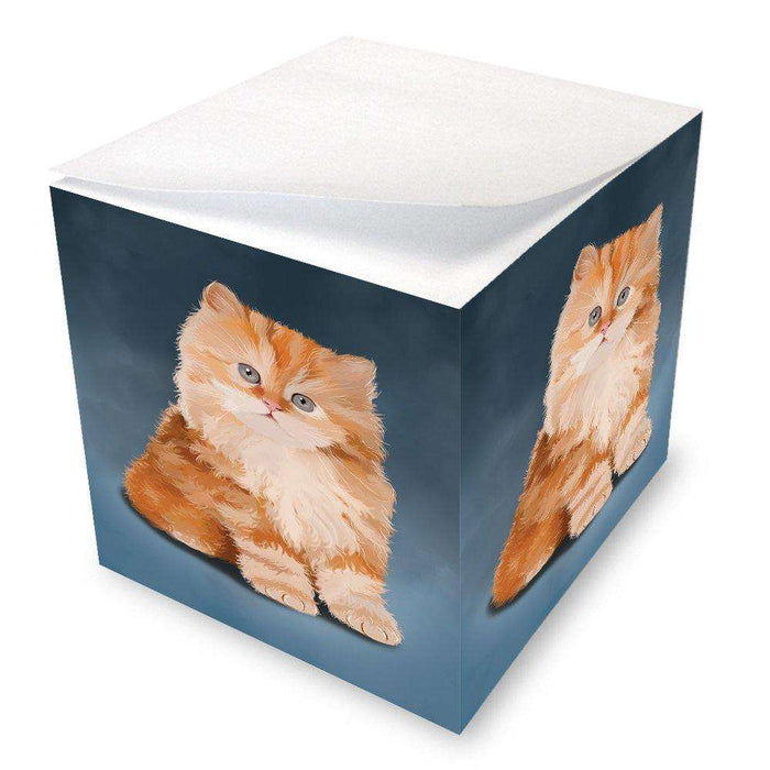 Red Persian Kitten Cat Note Cube