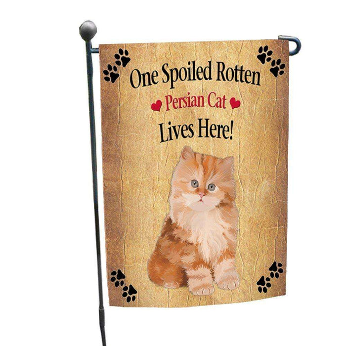 Red Persian Kitten Spoiled Rotten Cat Garden Flag