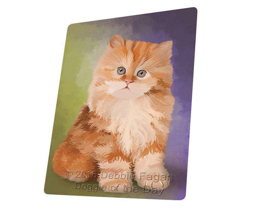 Red Persian Kitten Tempered Cutting Board C48186