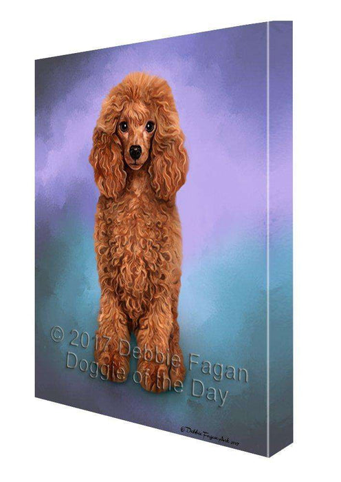 Red Poodle Dog Canvas Wall Art D072