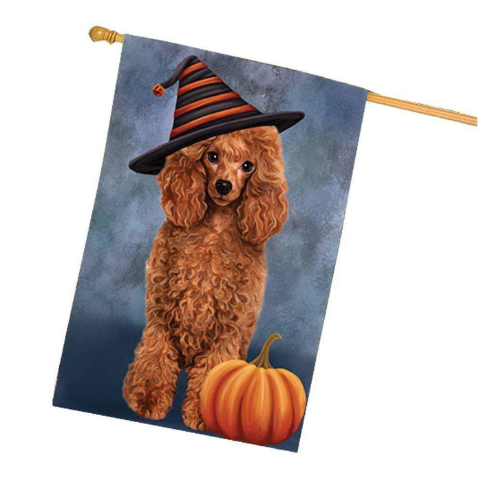 Red Poodle Dog House Flag HF103