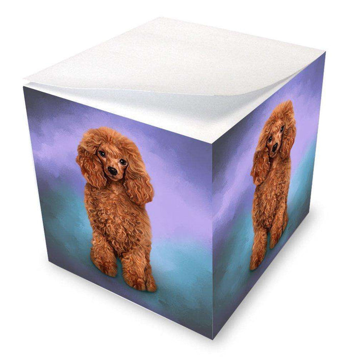 Red Poodle Dog Note Cube NOC48071