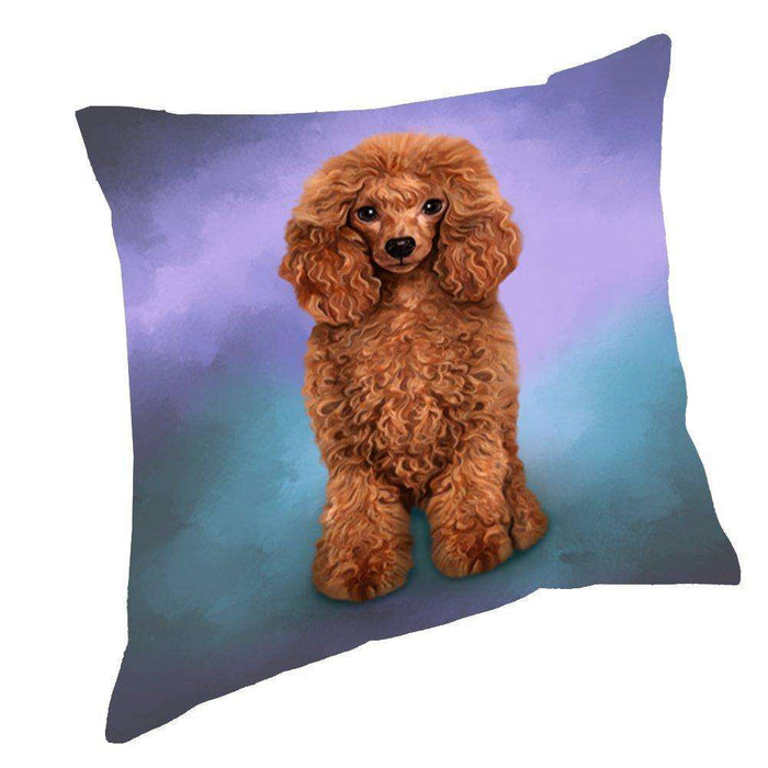Red Poodle Dog Pillow PIL48284