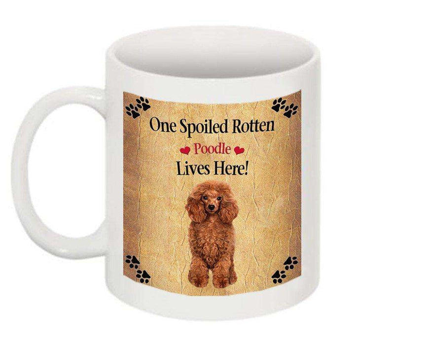 Red Poodle Spoiled Rotten Dog Mug