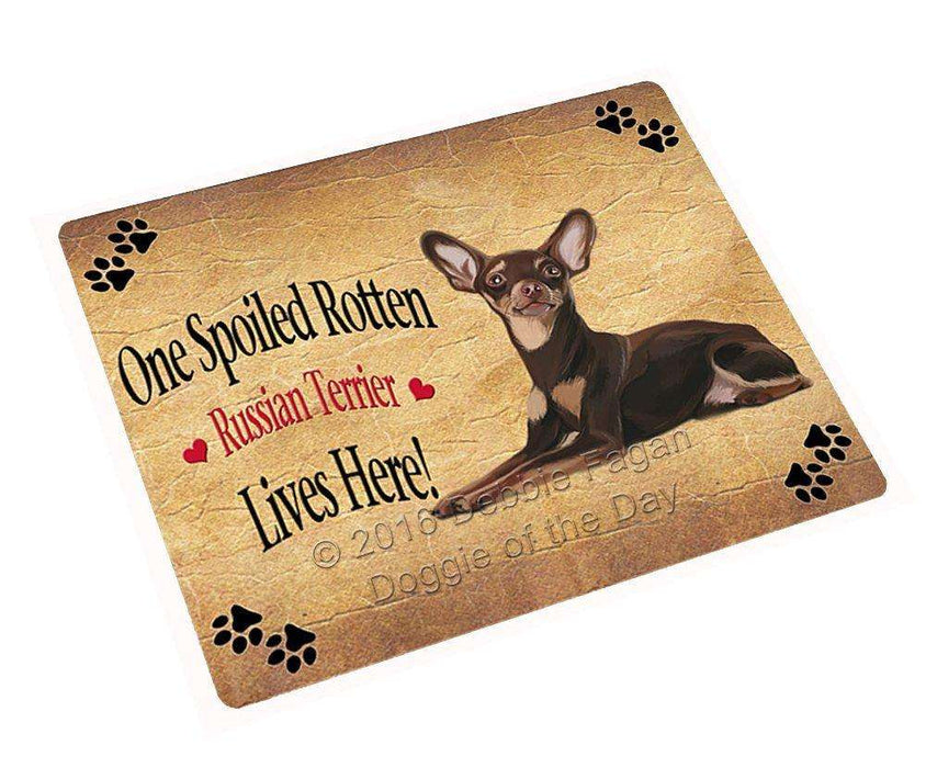 Red Russian Terrier Spoiled Rotten Dog Magnet Mini (3.5" x 2")