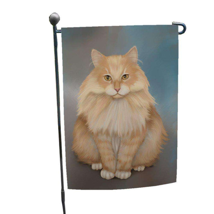 Red Siberian Cat Garden Flag