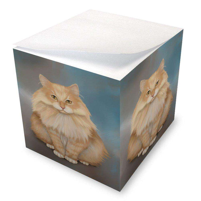 Red Siberian Cat Note Cube