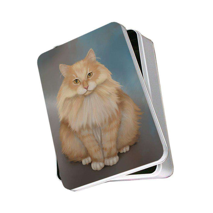 Red Siberian Cat Photo Tin