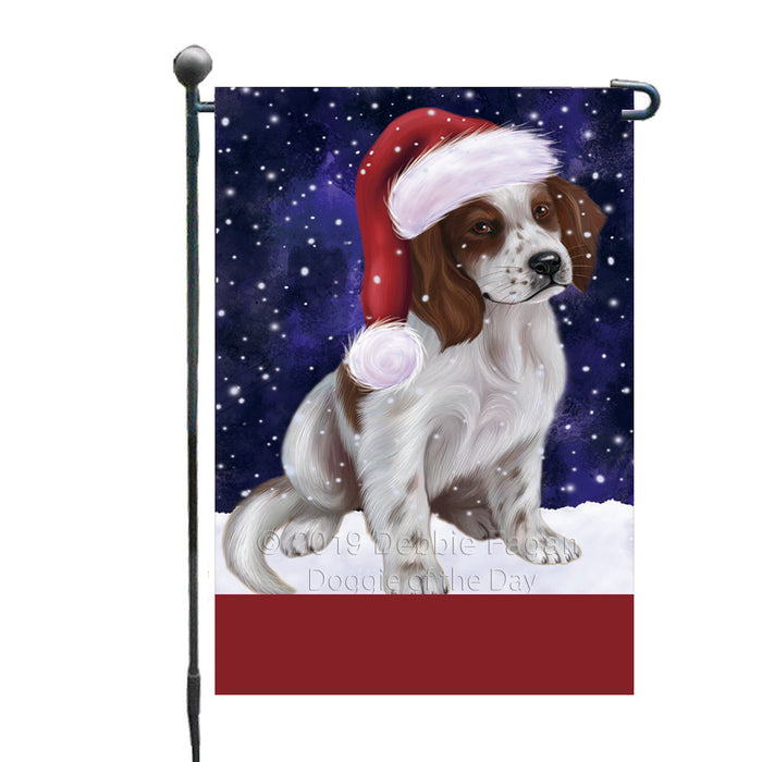 Personalized Let It Snow Happy Holidays Red And White Irish Setter Dog Custom Garden Flags GFLG-DOTD-A62419