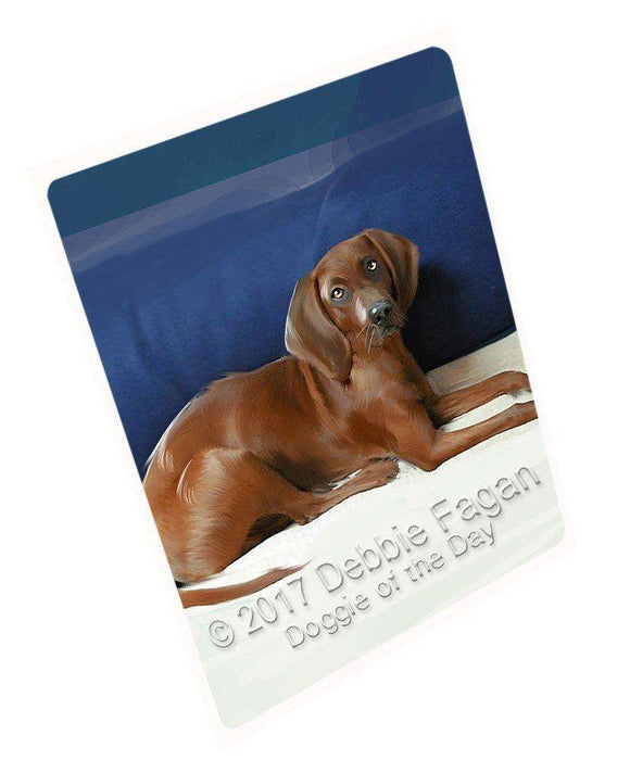 Redbone Coonhound Dog Tempered Cutting Board