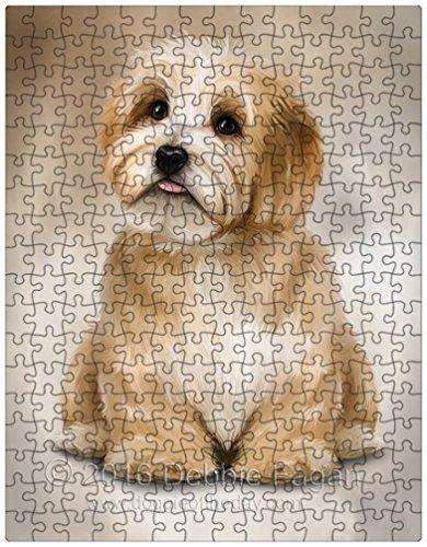 Reddish Havanese Dog Art Portrait Print 300 Pc. Puzzle with Photo Tin