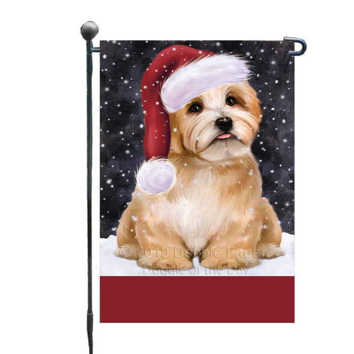Personalized Let It Snow Happy Holidays Reddish Havanese Dog Custom Garden Flags GFLG-DOTD-A62423