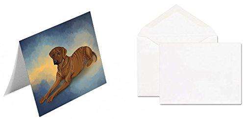 Rhodesian Ridgeback Dog Handmade Artwork Assorted Pets Greeting Cards and Note Cards with Envelopes for All Occasions and Holiday Seasons GCD48222