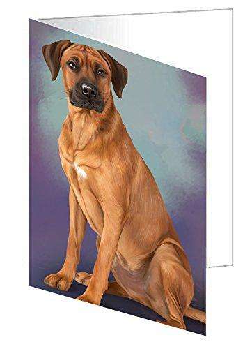 Rhodesian Ridgeback Dog Handmade Artwork Assorted Pets Greeting Cards and Note Cards with Envelopes for All Occasions and Holiday Seasons
