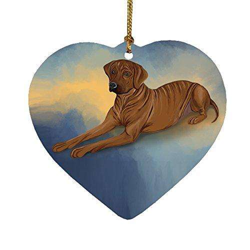Rhodesian Ridgeback Dog Heart Christmas Ornament HPOR48073