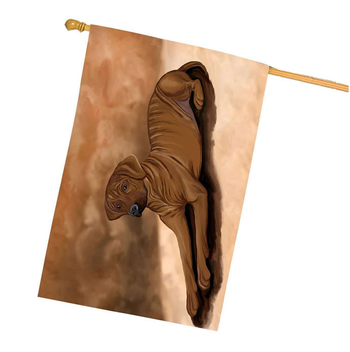 Rhodesian Ridgeback Dog House Flag