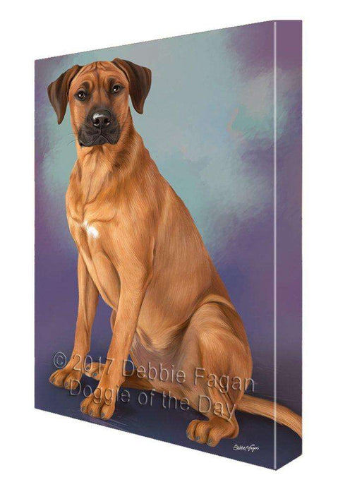 Rhodesian Ridgeback Dog Painting Printed on Canvas Wall Art Signed