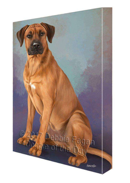 Rhodesian Ridgeback Dog Painting Printed on Canvas Wall Art Signed