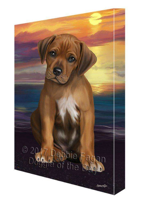 Rhodesian Ridgeback Dog Painting Printed on Canvas Wall Art Signed