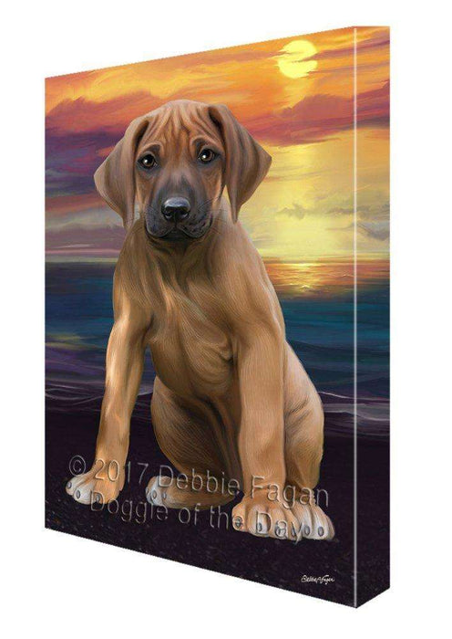 Rhodesian Ridgeback Dog Painting Printed on Canvas Wall Art Signed