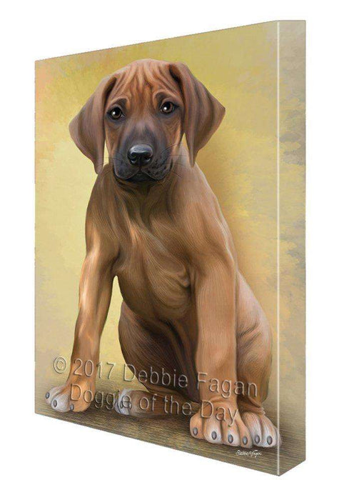 Rhodesian Ridgeback Dog Painting Printed on Canvas Wall Art Signed