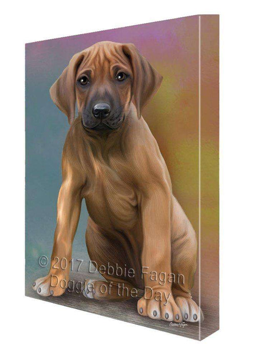 Rhodesian Ridgeback Dog Painting Printed on Canvas Wall Art Signed