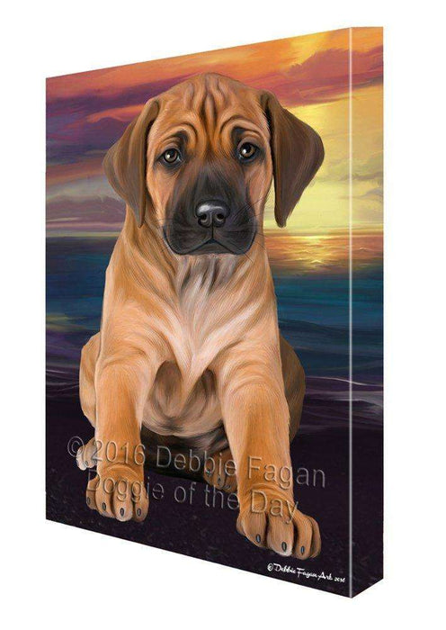 Rhodesian Ridgeback Dog Painting Printed on Canvas Wall Art