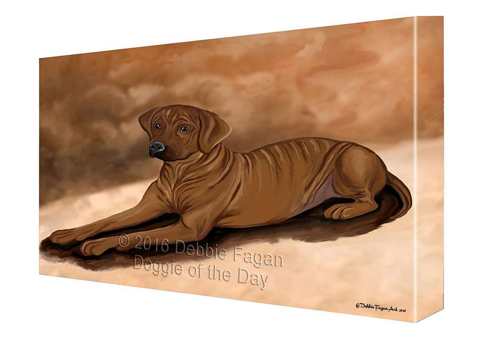 Rhodesian Ridgeback Dog Painting Printed on Canvas Wall Art