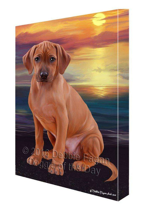 Rhodesian Ridgeback Dog Painting Printed on Canvas Wall Art