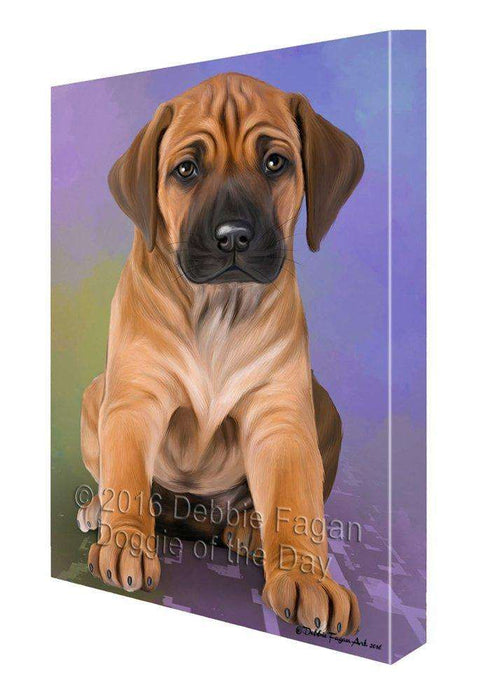 Rhodesian Ridgeback Dog Painting Printed on Canvas Wall Art