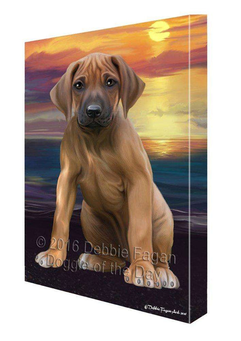 Rhodesian Ridgeback Dog Painting Printed on Canvas Wall Art