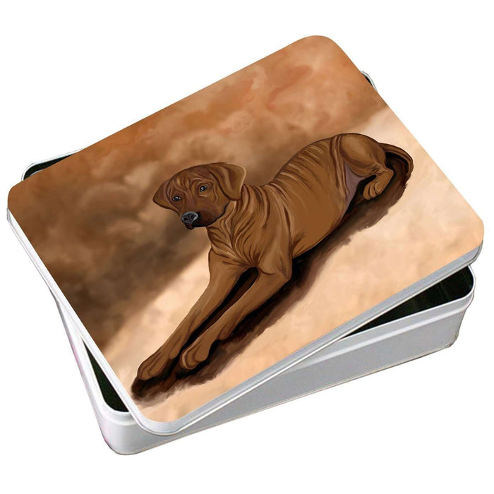 Rhodesian Ridgeback Dog Photo Storage Tin