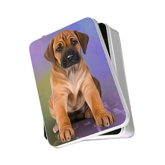 Rhodesian Ridgeback Dog Photo Storage Tin