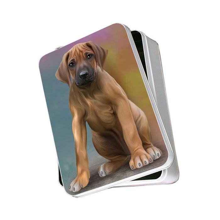 Rhodesian Ridgeback Dog Photo Storage Tin