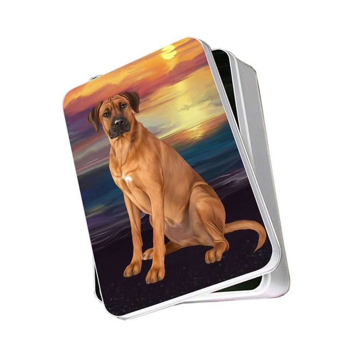 Rhodesian Ridgeback Dog Photo Storage Tin