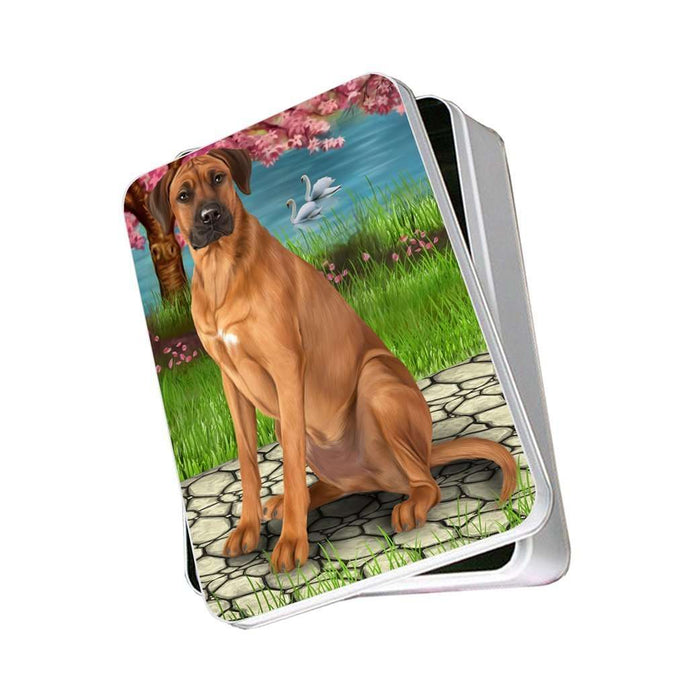 Rhodesian Ridgeback Dog Photo Storage Tin