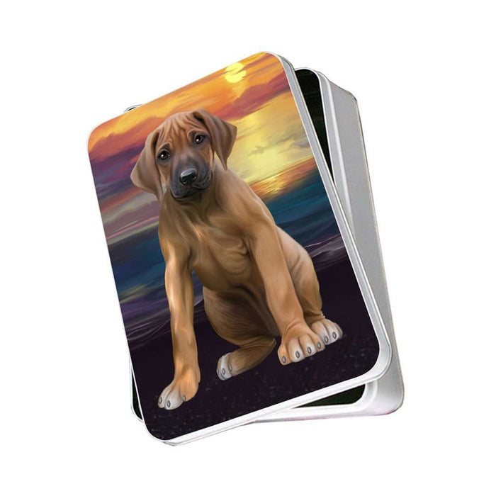 Rhodesian Ridgeback Dog Photo Storage Tin