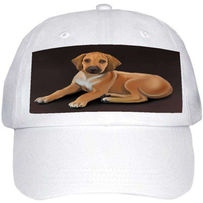 Rhodesian Ridgeback Puppy Dog Ball Hat Cap Off White
