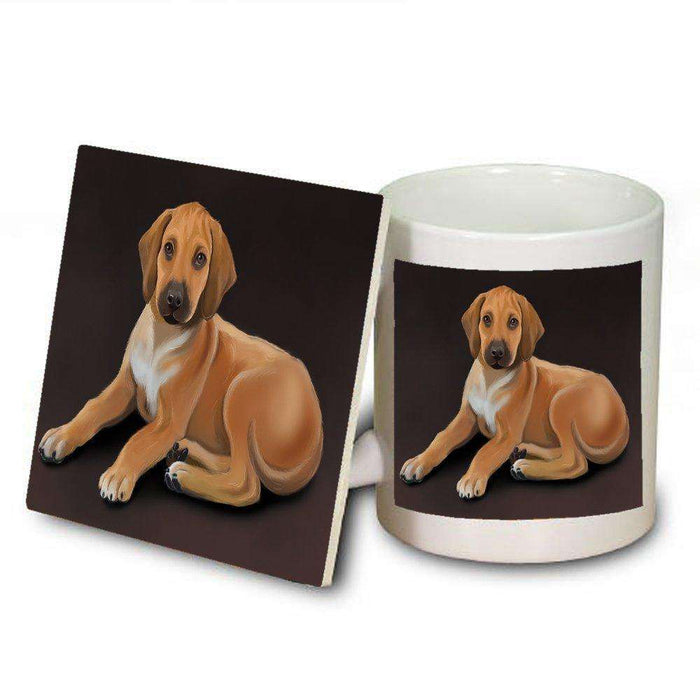 Rhodesian Ridgeback Puppy Dog Mug and Coaster Set