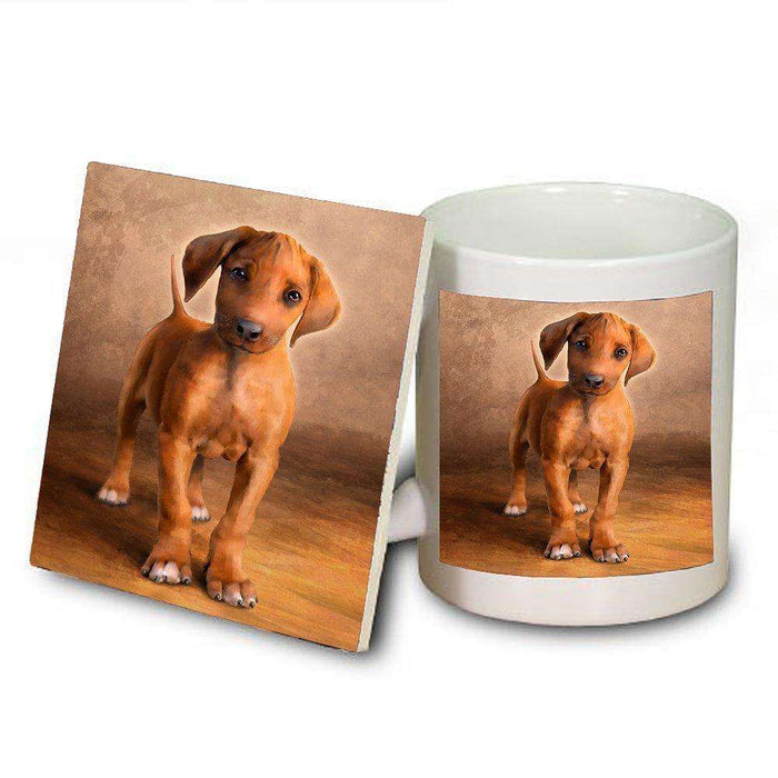 Rhodesian Ridgeback Puppy Dog Mug and Coaster Set