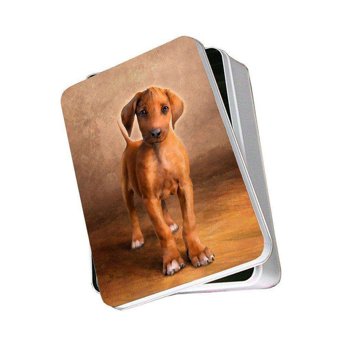 Rhodesian Ridgeback Puppy Dog Photo Storage Tin